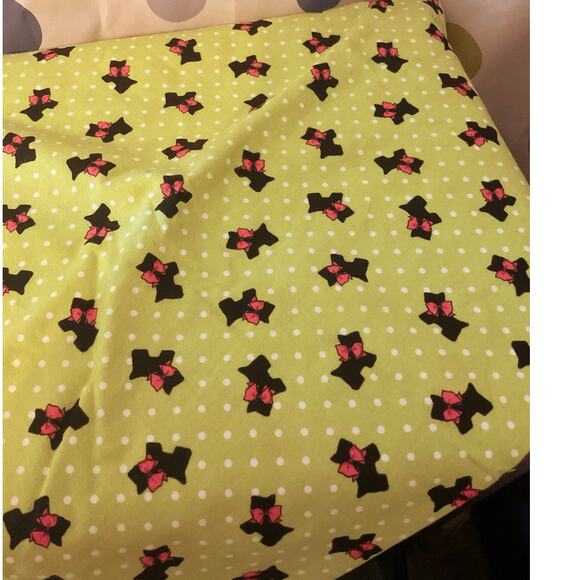 Scotty Dog Flannel Fabric By Patty Reed 43.5” x 72.5” NEW - Picture 1 of 9